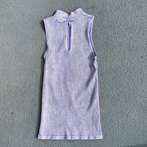 Vintage Purple Ribbed Top